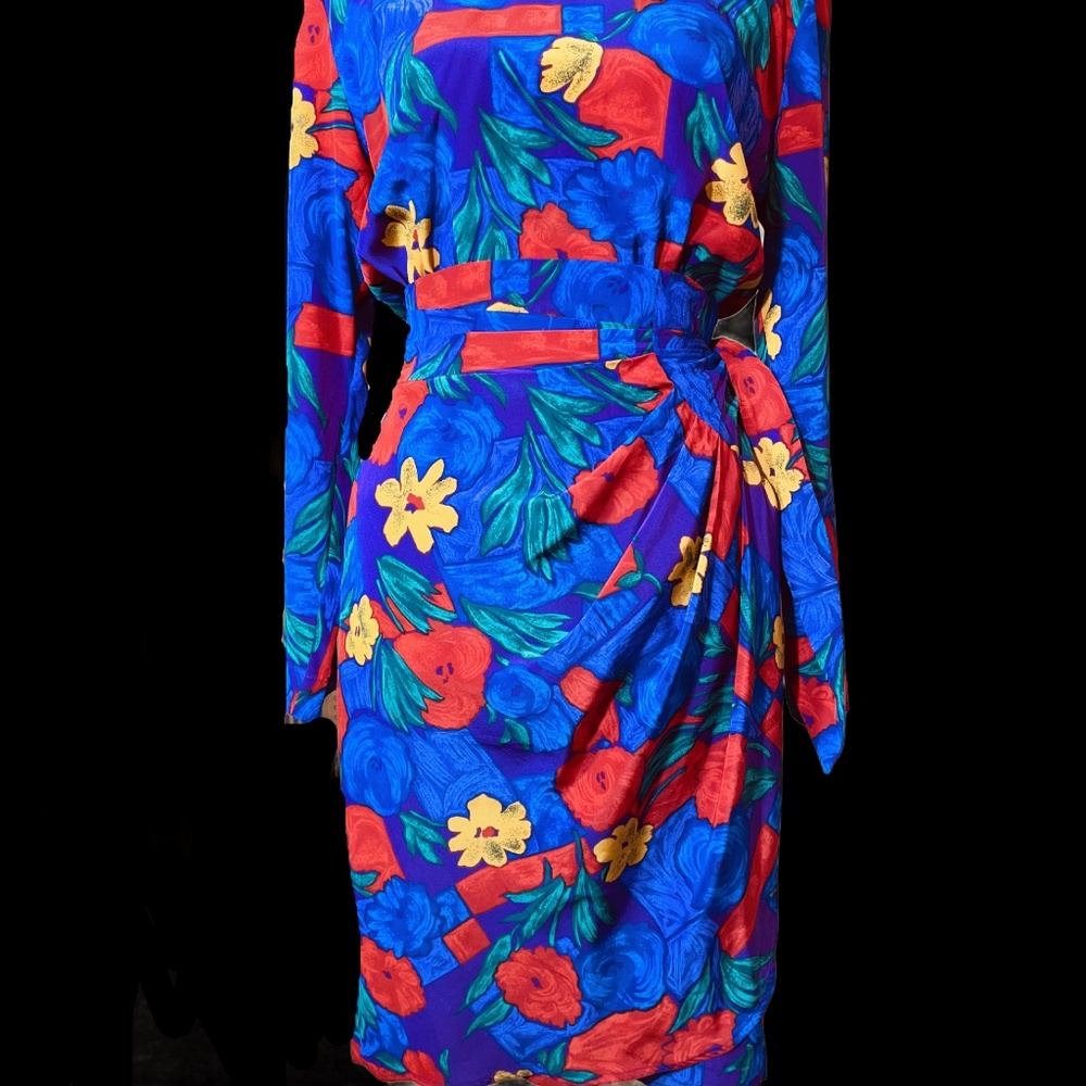 Women's Dress Floral Bold Dark Print Picasso Spring Summer Fall